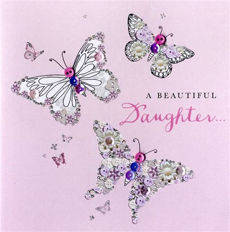 Beautiful Daughter Birthday Buttoned Up Greeting Card Button