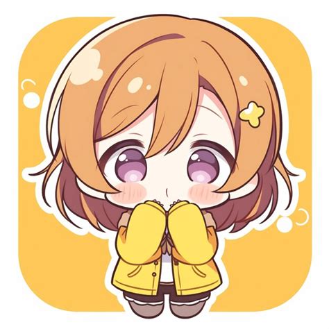 Premium Ai Image Kawaii Chibi Anime Girl Stickers Cute Simple And