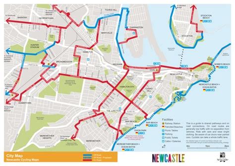 Newcastle Nsw City Cycle Map Maplets