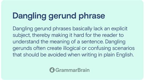 What Is A Gerund Phrase Definition Examples Grammar Grammarbrain