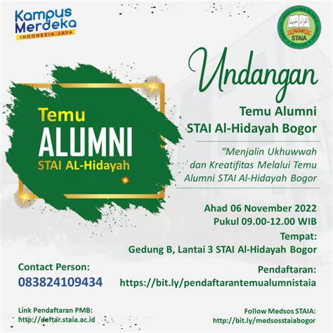 Form Pendaftaran Reuni Temu Kangen Alumni Stai Al Hidayah Bogor Stai Al Hidayah Bogor