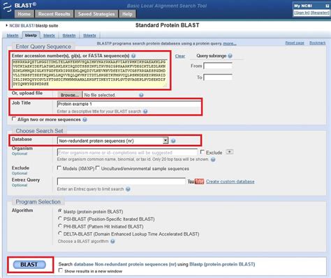 How To Perform An Ncbi Nucleotide Blast Search The Sequencing Center