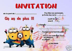 Carte D Invitation Anniversaire Les Minions Elevagequalitetouraine