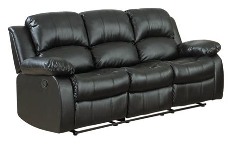 The Best Reclining Sofa Reviews Rotunda Black Faux Leather Dual