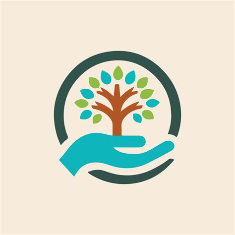 Nature's Embrace Human Hands and Verdant Tree Logo Design 45487307