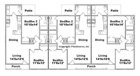 Apartment Plan J891 6 6 Units