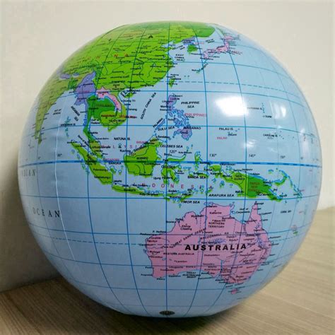 16 Inches Inflatable World Globe Map Balloon Ball Earth Tellurion Home