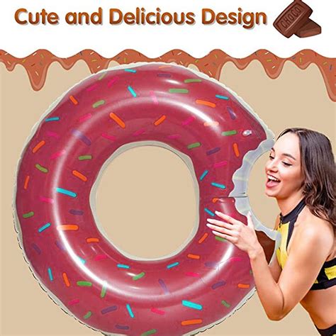 Doughnut Pool Float Inflatables Donut Pool Ring Donut Swimming Ring For Beach Pool Fruugo Nl