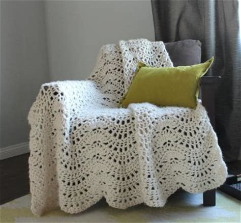What is the pattern for feather and fan? Cozy Feather and Fan Crochet Afghan ...