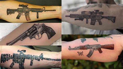 Gun Tattoo Design For Men