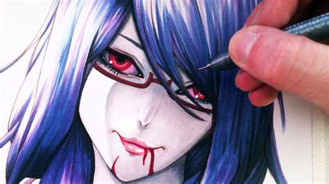 Let S Draw Rize Kamishiro From Tokyo Ghoul Fan Art Friday Youtube