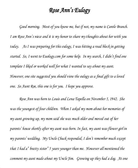 Here are the best eulogy templates that you can use to write a short and unforgettable speech. 21+ Eulogy Examples - PDF, Docs, PSD | Free & Premium ...