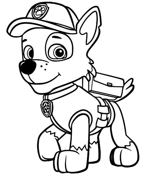Paw patrol schutt ausmalbilder kostenlos zum ausdrucken. Rocky coloring page | Pfote patrouille geburtstag ...