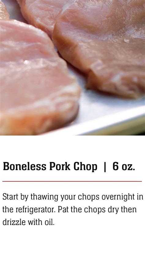 Omaha Steaks Pork Chop Grilling Chart