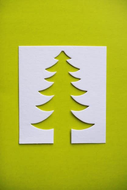 Premium Photo Christmas Tree Paper Cutting Design Papercraft Card