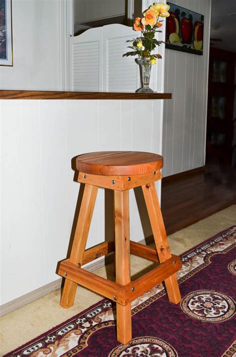 Great savings & free delivery / collection on many items. Backless Wooden Bar Stool, Custom-Made Redwood Stools