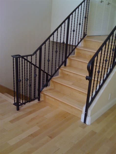Hardwood spindles for stairs & railing 48 pieces seling groups of 12. Black Iron Stair Railing - 3C's Ornamental IronWorks