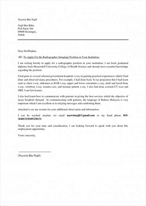 You are soon going to leave your university or college with a diploma at hand, ready to join the workforce. Cover Letter Sample Malaysia Standard - 100+ Cover Letter ...
