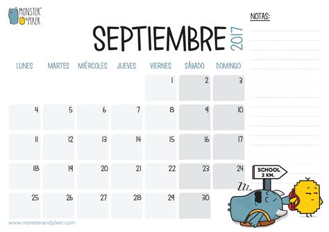 Plantilla De Calendario Para Septiembre Descargar Vectores Gratis