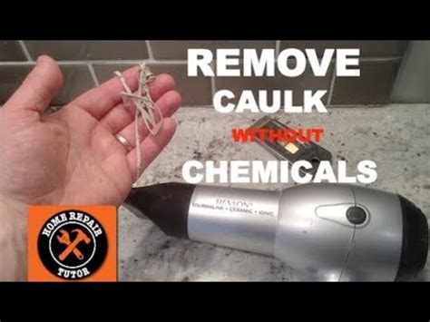 Spray foam and silicone caulk remover breaks the molecular bond between caulk and surface. Easily Remove Silicone Caulk -- by Home Repair Tutor - YouTube