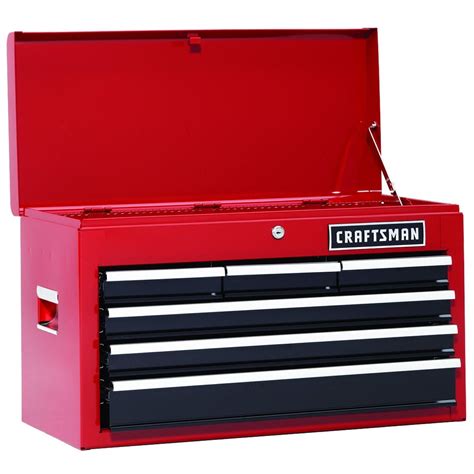 Craftsman Tool Box 26 6 Drawer Heavy Duty Top Chest Storage Organizer Red 113606