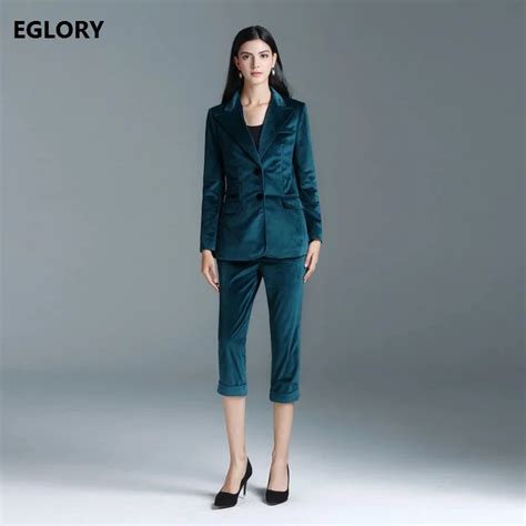 2017 autumn winter blazer suit clothing runway women velour button blazer coat calf length