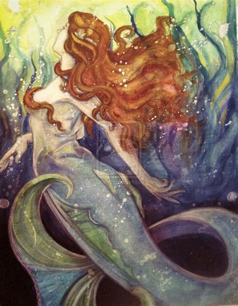 Vintage Mermaid By Kara Lija On Deviantart Mermaid Art Mermaid Painting Mermaid Artwork