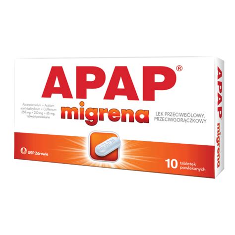 Apap Migrena 250 Mg 250 Mg 65 Mg 10 Tabletek Powlekanych