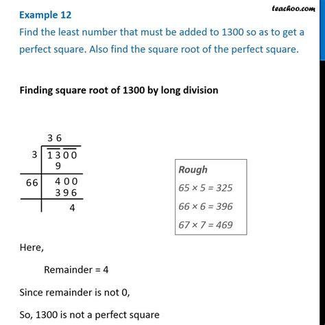 Example 12 Find The Least Number That Must Be Added To 1300