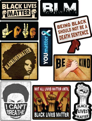 Black Lives Matter Stickers Blm Stickers Civil Rights Bumper Sticker Ebay
