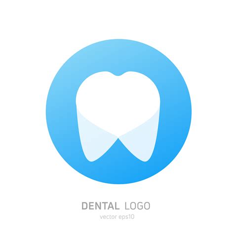 Dental Clinic Logo Heals Teeth Icon Dentist Office Vector Flat