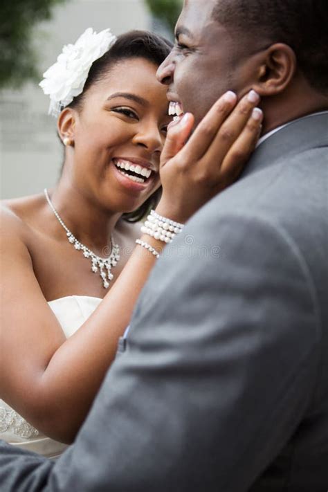 African American Bride And Groom Stock Image Image Of Lifestyles