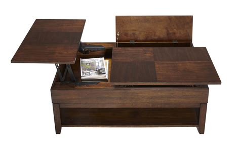 Solid Wood Coffee Table With Lift Top Centennial Open Coffee Table