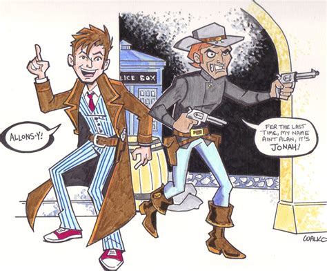 Doctor Who 10th Doctor David Tennant Meets Jonah Hex By Bill Walko