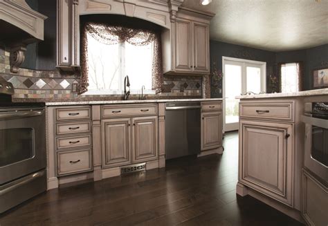 Cambridge cabinets in grey nordic wood. Driftwood Cabinet Finish | For Residential Pros