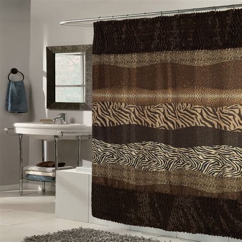 Gone are the times when people only the shower curtain rods can have an excellent effect on how you feel while taking shower in bathroom. Fabric Shower Curtain, Felina Mixed Animal Faux Fur ...
