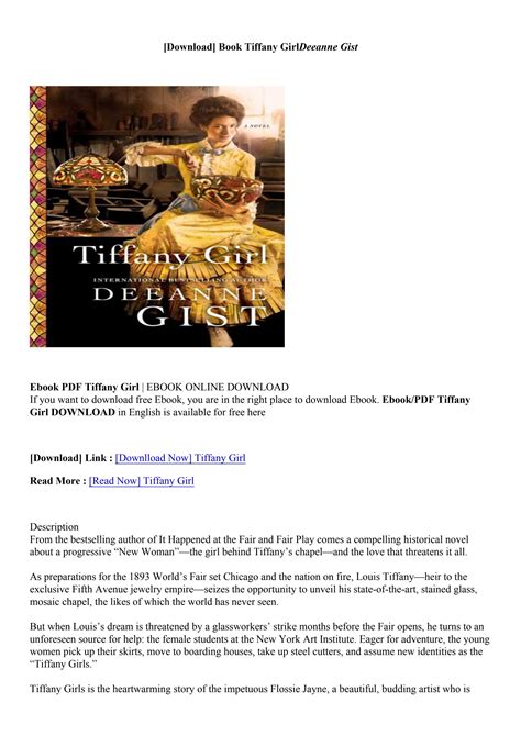 Pdf Tiffany Girl Deeanne Gist By Janetteresa Issuu