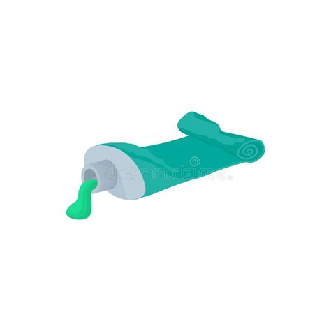 used tube of toothpaste icon cartoon style stock illustration illustration of dentist cream