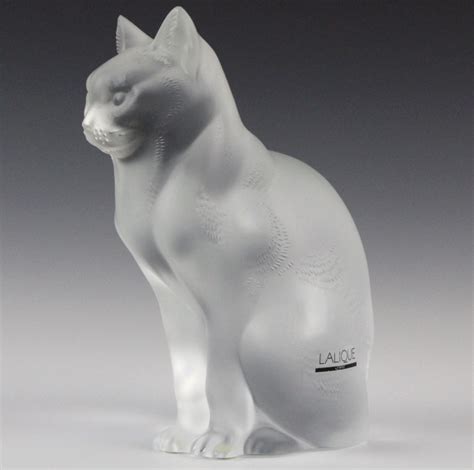 Sold Price Lalique French Crystal Sitting Cat Glass Figurine February 3 0118 5 00 Pm Est