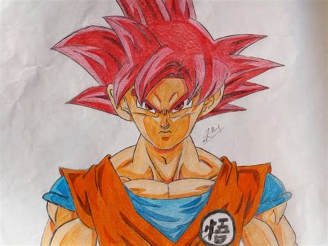 How To Draw Goku God Images And Photos Finder