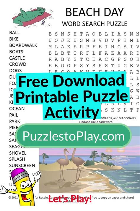 Beach Day Word Search Puzzle In 2021 Weather Words Beach Day