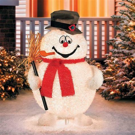 The official frosty the snowman facebook page. 28" Outdoor Lighted Pre Lit Fuzzy Fur Frosty the Snowman ...