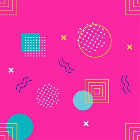 Memphis Geometric 90s Shapes Free Vector Images Wowpatterns