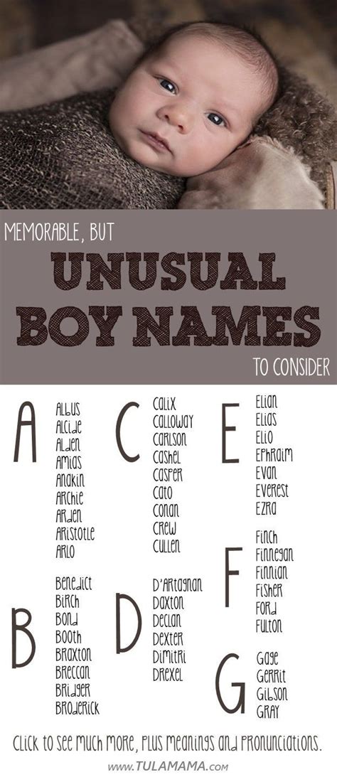 Memorable But Unusual Boy Names To Consider Unusual Boy Names Boy