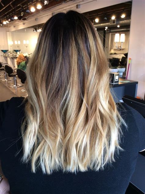 Girls with light brown hair can have a make over with blonde highlights. Picture Of dark brown roots and intensive balayage in the ...