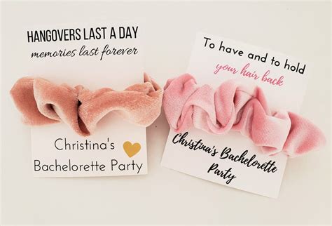 Bachelorette Party Favour Scrunchies 90s Bachelorette Party Ideas