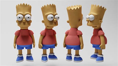 Artstation Bart Simpson 3d Model