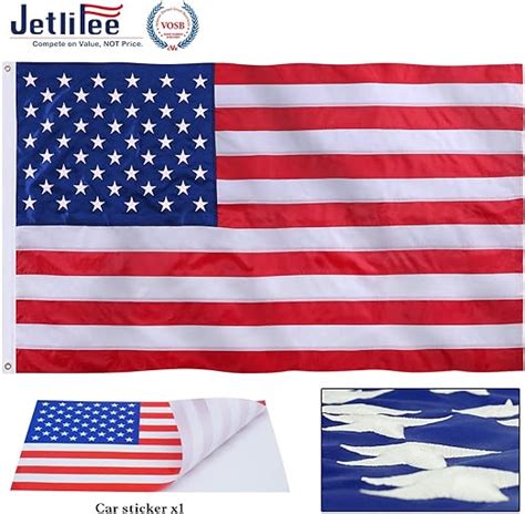 Jetlifee American Flag 3x5 Ft Using Tough Nylon For