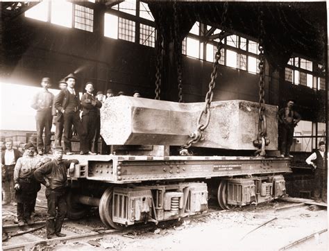 Homestead Steel Workers With Railroad Flat Car And 90 Ton Steel Ingot