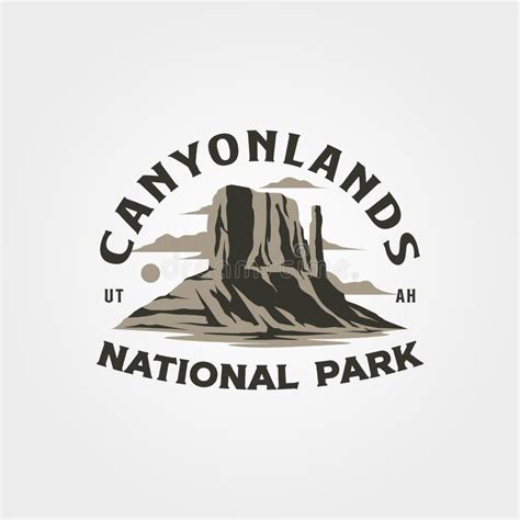 Canyonlands Logo Vintage Symbole Vectoriel Illustration Design Nous